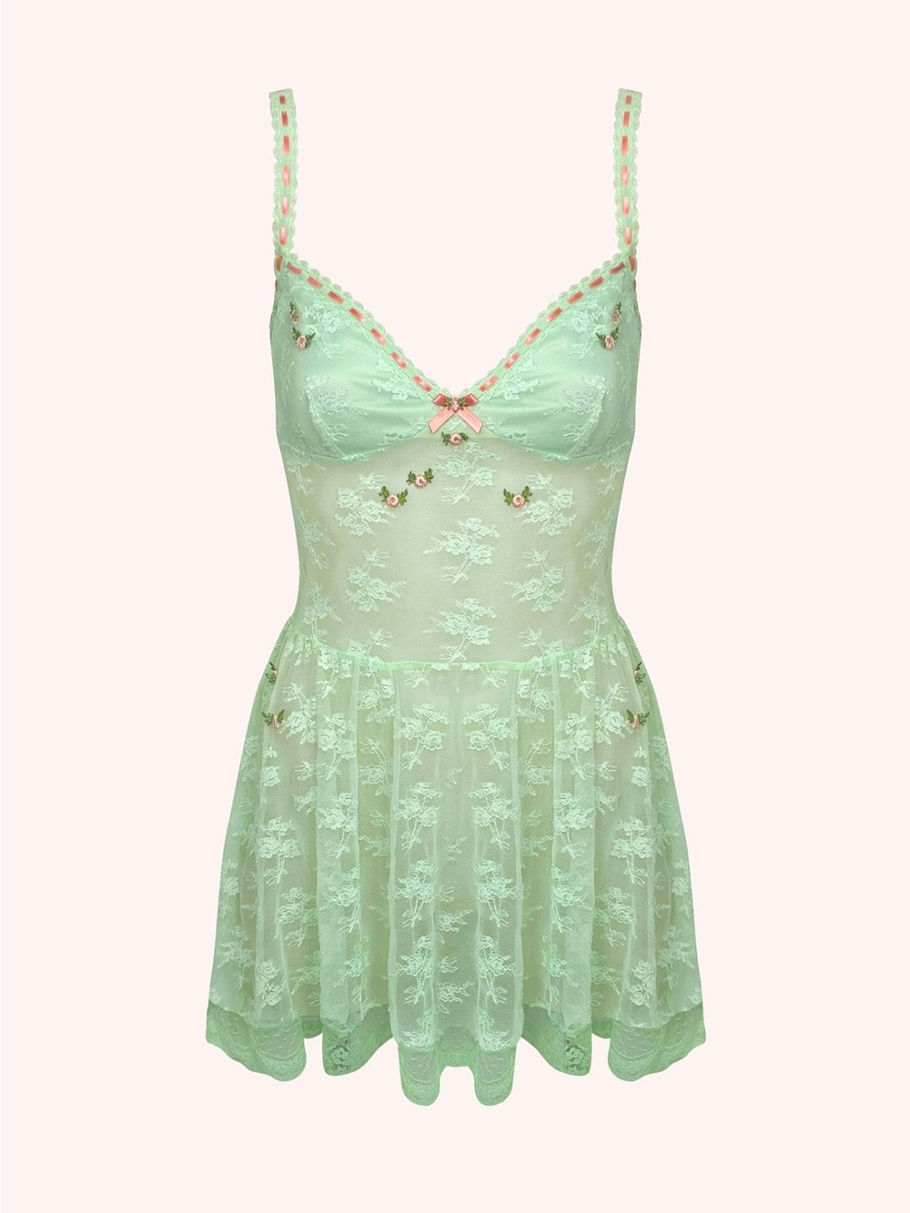 Chouchou Intimates Juliet Nightie Dress | Pistachio